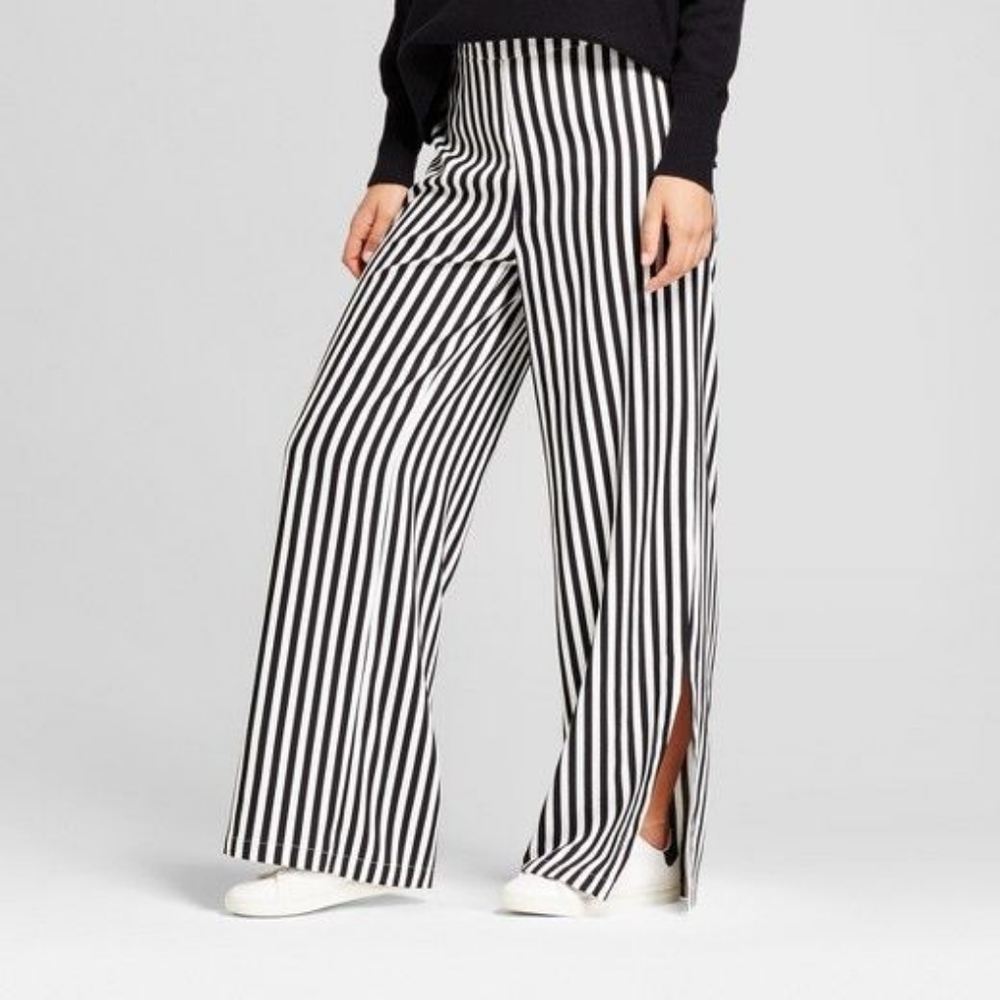 Stripped Dress Pants WHO WHAT WEAR